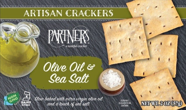Olive Oil and Sea Salt Artisan Crackers 57g. 6/box