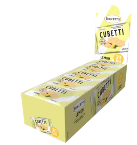 Lemon Cream Filled Wafer Cookies 25g. 20/display