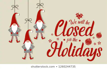 HOLIDAY HOURS 2025