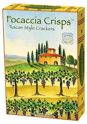 Vineyard Collection Focaccia Crisps - Tuscan Style 85G  48/box