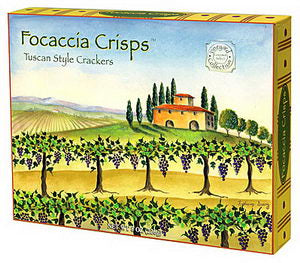 Vineyard Collection Focaccia Crisps - Tuscan Style 170G  24/box
