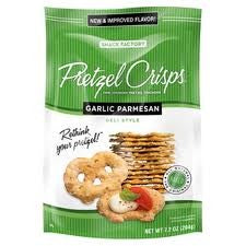 Pretzel Crisps - Garlic Parmesan 200g  12/box