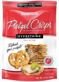 Pretzel Crisps - Everything  200g  12/box