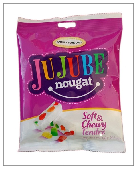Jujube Nougat Bites  120g Bag  12/ box-CAD