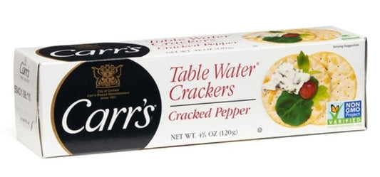 Carr's Cracked Pepper Water Crackers  125g  12/box - UK
