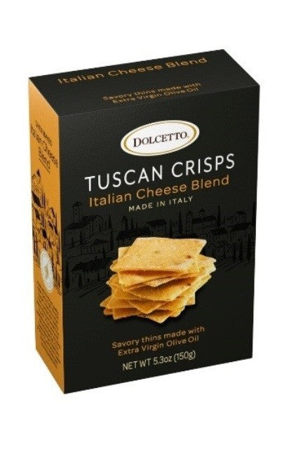 Dolcetto Tuscan Crisps Italian Cheese Blend  150g  12/box - Product of Italy