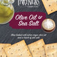 Olive Oil and Sea Salt Artisan Crackers 57g.  12/box