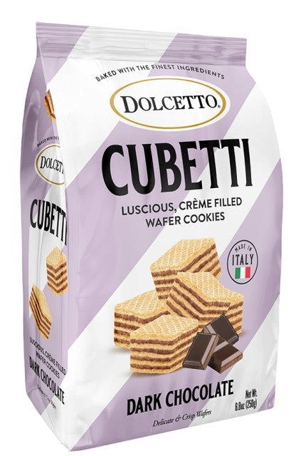 Dark Chocolate Cream Filled Wafer Cookies  250g. Bag