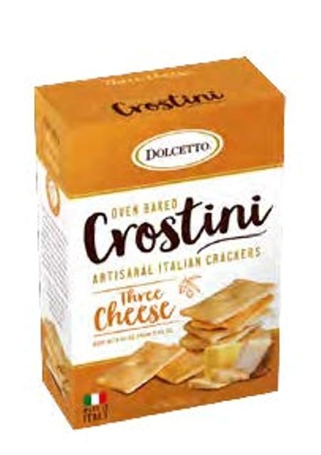 Dolcetto Crostini Crackers - Three Cheese 200g. 12/box
