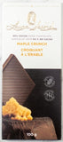 Dark Maple Crunch Chocolate  Bar  100g.
