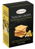 Dolcetto Tuscan Crisps Parmesan/Garlic  200g  12/box