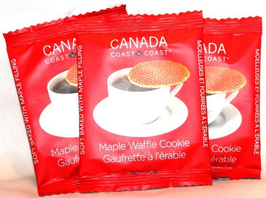 C2C Maple Waffle Cookies Singles 33g. 40pc/box 2 boxes / case-CAD