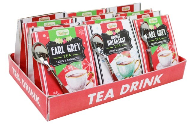 HOLIDAY TEA ASSORTMENT 12PACKS WITH SPOON  **ON SALE HALF PRICE**