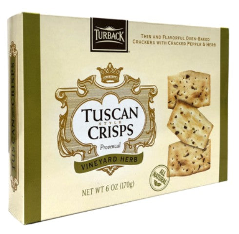 TUSCAN STYLE VINEYARD HERB CRACKERS 6OZ. 6/BOX