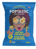Poptastic Buttah for Days Popcorn 130g  8/Case -CAD