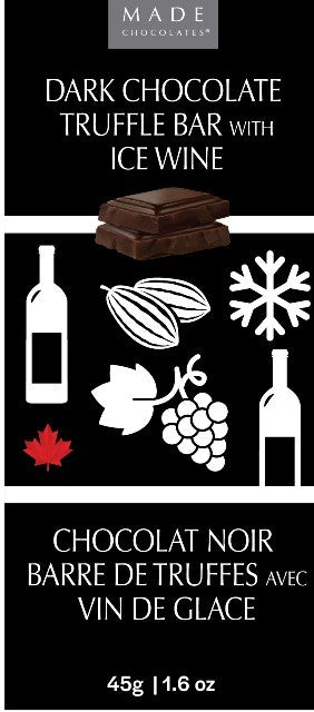 Made Dark Ice Wine Truffle Bar Display   45g 24/case