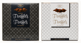 CLASSIC CHOCOLATE TRUFFLES BLACK/WHITE BOX 200G.